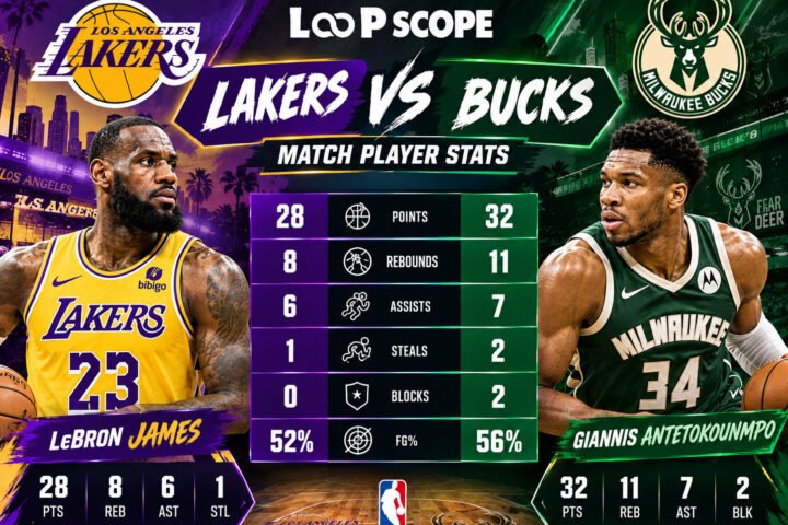 Lakers vs Milwaukee Bucks Match Player Stats