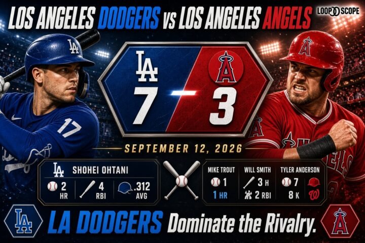 Dodgers vs Los Angeles Angels Match Player Stats