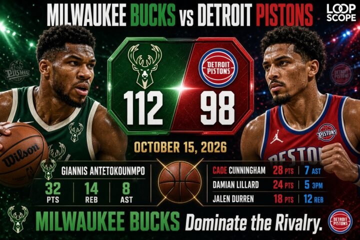 Milwaukee Bucks vs Detroit Pistons Match Player Stats